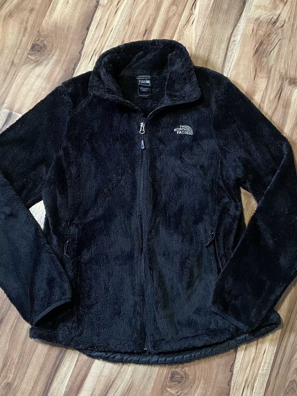 The North Face Osito Full Zip Black Plush Fleece Jacket Women’s Sz LG
